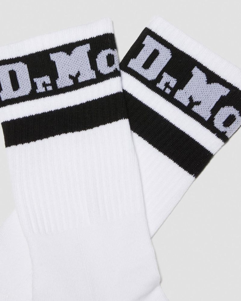 White+Black Doctor Martens Athletic Logo Organic Cotton Blend Socks (Cotton Blend) | II33-J3TZ