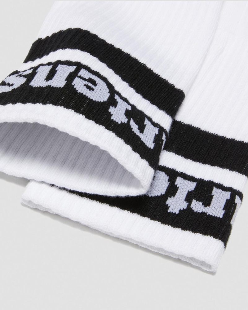 White+Black Doctor Martens Athletic Logo Organic Cotton Blend Socks (Cotton Blend) | II33-J3TZ