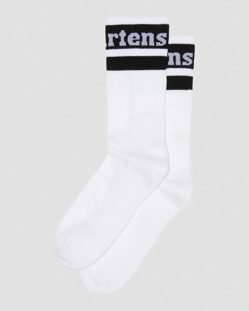 White+Black Doctor Martens Athletic Logo Organic Cotton Blend Socks (Cotton Blend) | II33-J3TZ