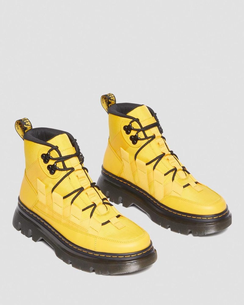 Yellow Doctor Martens Boury Nylon & Leather Casual Boots (Cyclone Nylon+Lapstone) | NN22-E8DT