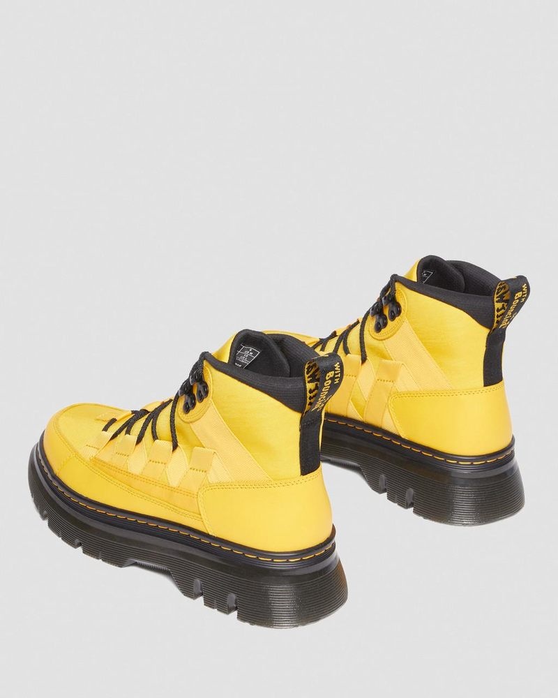 Yellow Doctor Martens Boury Nylon & Leather Casual Boots (Cyclone Nylon+Lapstone) | NN22-E8DT