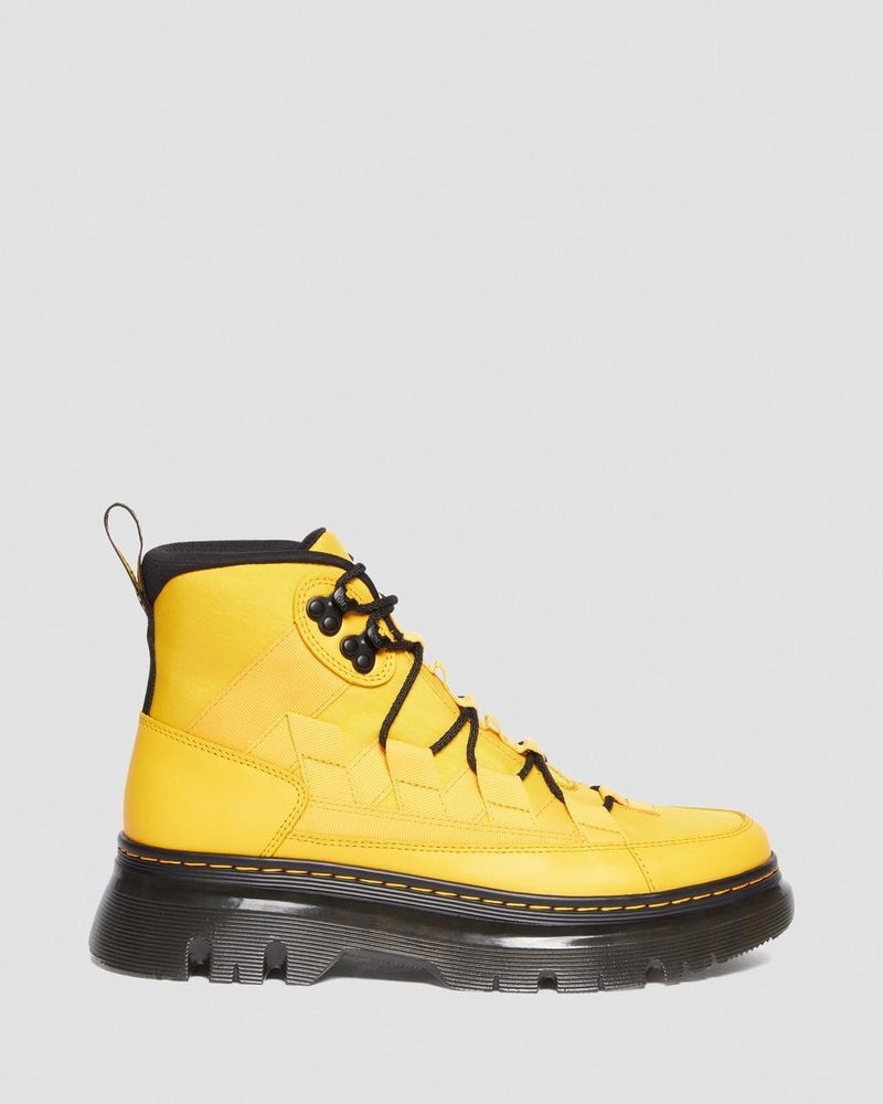 Yellow Doctor Martens Boury Nylon & Leather Casual Boots (Cyclone Nylon+Lapstone) | NN22-E8DT