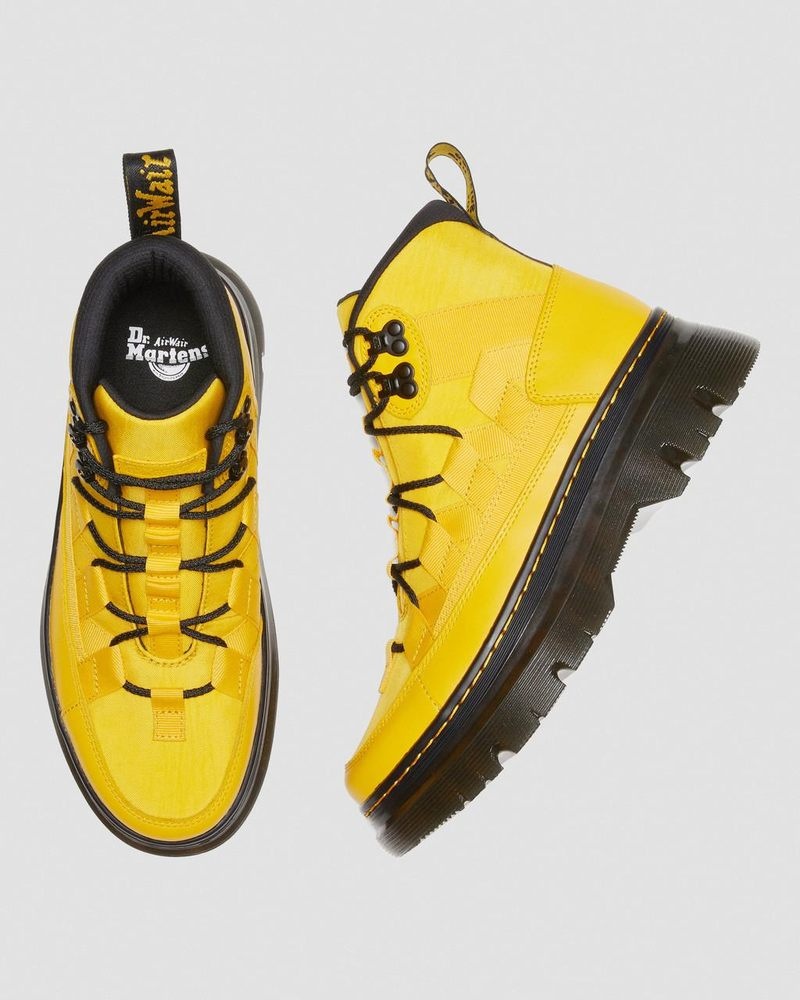 Yellow Doctor Martens Boury Nylon & Leather Casual Boots (Cyclone Nylon+Lapstone) | NN22-E8DT