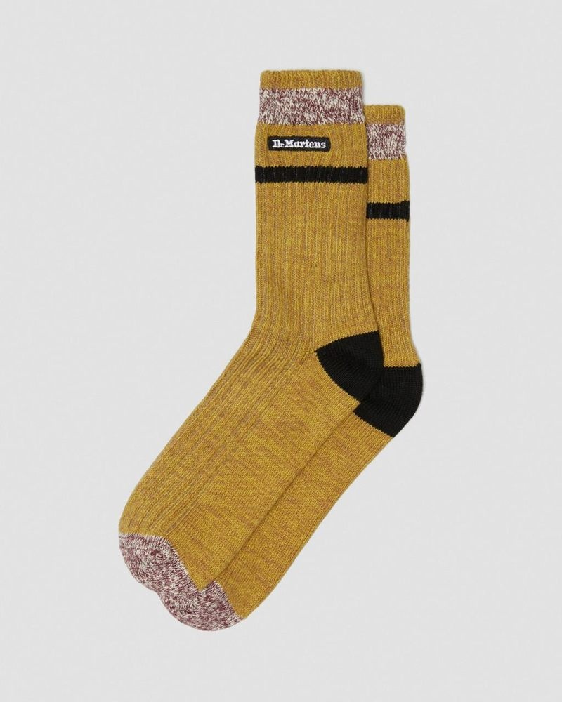 Yellow Doctor Martens Marl Organic Socks (Cotton Blend) | TD91-M2EH