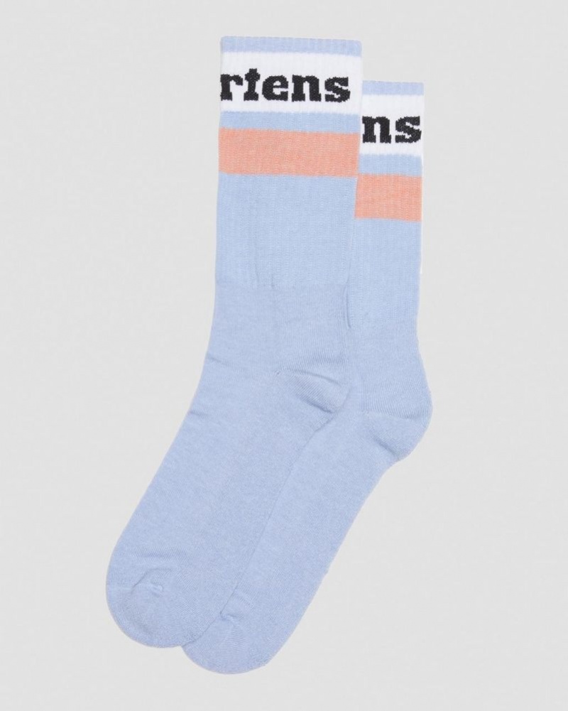 Zen Blue Doctor Martens Athletic Logo Organic Cotton Blend Socks (Cotton Blend) | KR01-G9OI